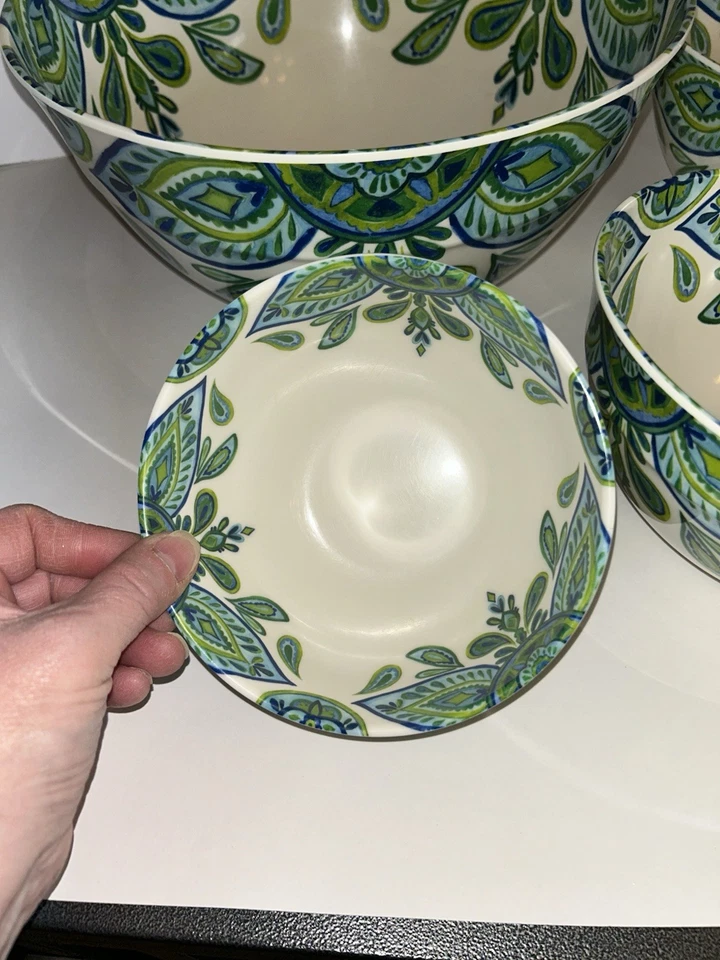 Juego de 4 lazos de melamina azul/verde Foto 4 de 4