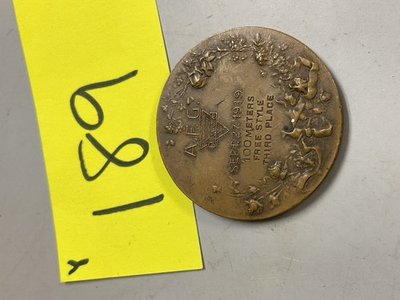 #ad #ad Third Place Inter Allied Games Medal Unnamed for 100 meter y189 $400.00