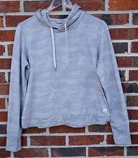 Vuori Women's Medium Halo Essential Pullover Hoodie Lightweight Gray Camo