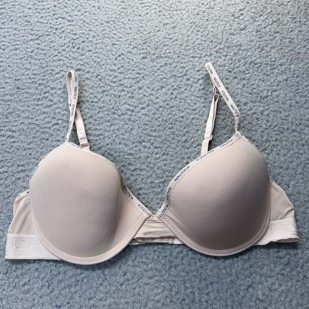 Nautica Bra 36C Push Up Bra   Padded Intimates Smooth Spellout