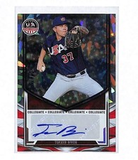 2025 Panini USA Stars & Stripes Tucker Biven 24/25 Auto Cracked Ice Card 