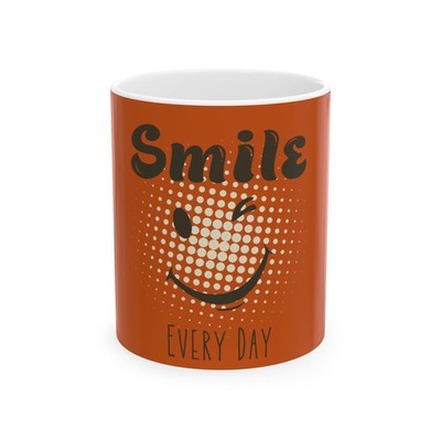 Smile Every Day Mug,Cute Smiley Mug, Positive Vibes Mug, Happy Aesthetic Gift