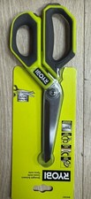 RYOBI Straight Scissors Heavy Duty Stainless Steel Comfort Grip Cutter Tool