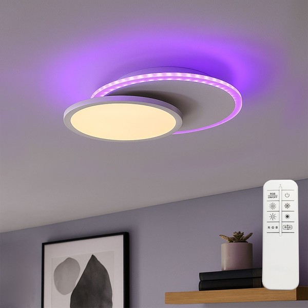 Deckenleuchte Deckenlampe Esszimmerlampe Backlight Dimmer Fernbedienung Rgb Led-image