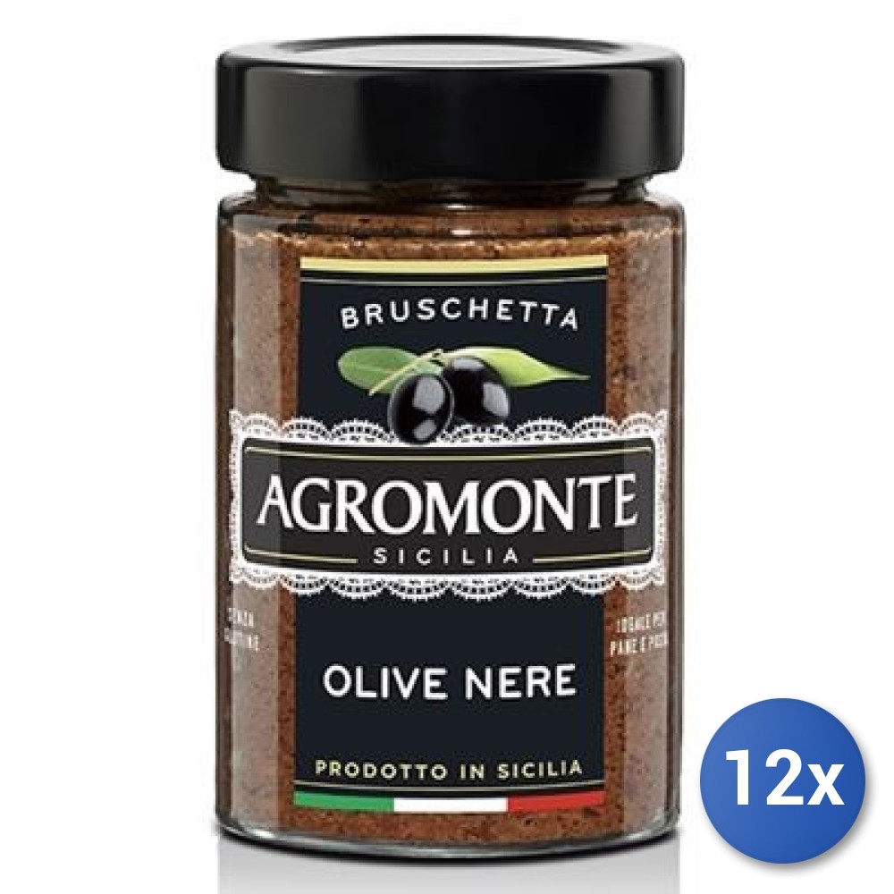12X Multipack Agromonte Black Olive Bruschetta 100G