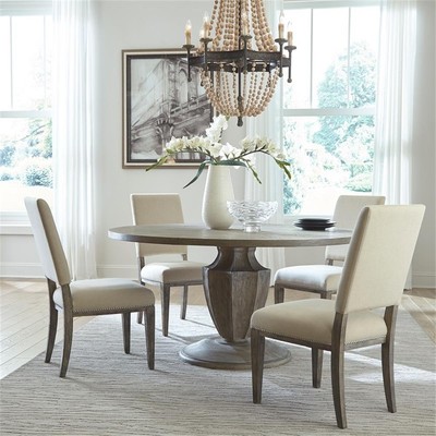 Westfield 5 Piece Pedestal Table Set - Havana Brown Finish