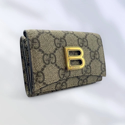 Gucci Hacker Project Mini Portefeuille Balenciaga Collab Beige 681700 562600