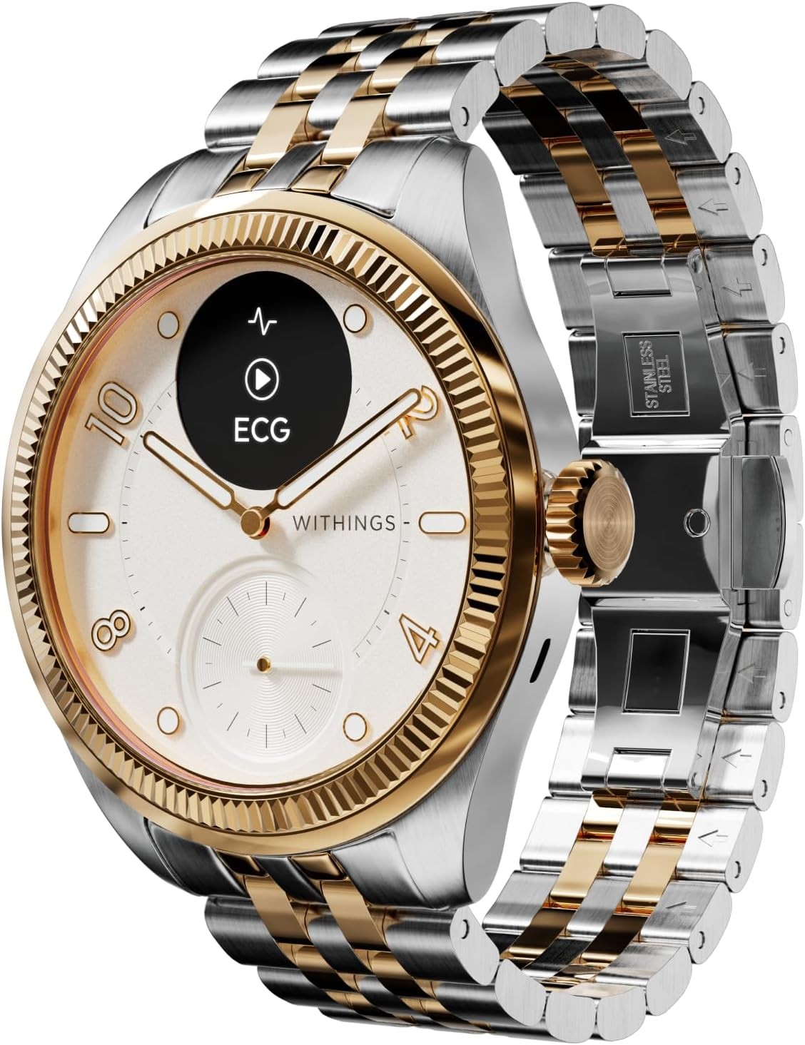 WITHINGS ScanWatch Nova Brilliant Silver Gold 37mm