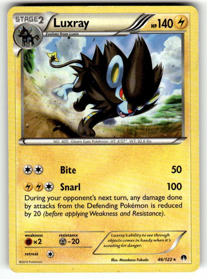 Luxray 46/122 Rare BREAKpoint Pokemon MP