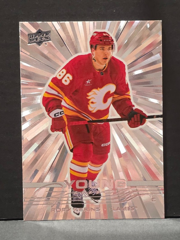 Upper Deck Young Guns Outburst Rory Kerins #235 Flames 2025-26 Series 1
