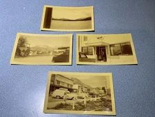 Seward town Peninsula ALASKA  1954 4 ORIG SEPIA  Photo street scenes hotel bay