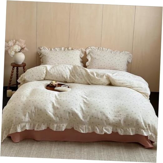  Chic Shabby Vintage Floral Duvet Cover Twin for Kids Twin (68"x86") Primrose