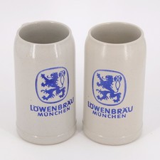   2x Löwenbräu München 1L Steinkrug Bierkr...