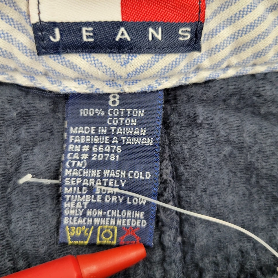 Tommy Jeans De Colección Falda Mujer 8 Negro Pana Línea A Años 90 Foto 4 de 4