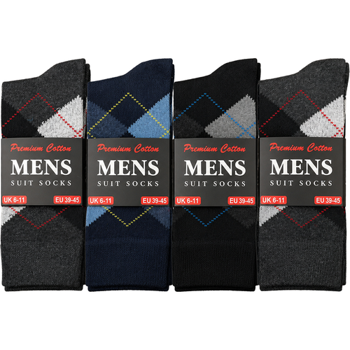 Mens Adults Socks 6/12 Pairs Work Dress Cotton Mix Designer Sock Size UK 6–11 - Picture 2 of 28