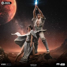 IRON STUDIOS Star Wars A New Hope Luke and Leia Movie Poster DELUXE 1/10 Statue