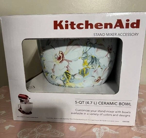 KitchenAid KSM2CB5 Ceramic Stand Mixer Bowl 5-Quart WHITE GARDENIA New
Opens in a new window or tab