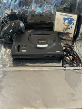 Sega Mega Drive Schwarz Spielekonsole Sonic O...