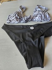 Assorted South Beach Swim Top Front Tie Swimwear Sz UK14 & Black MonkI Bottoms M