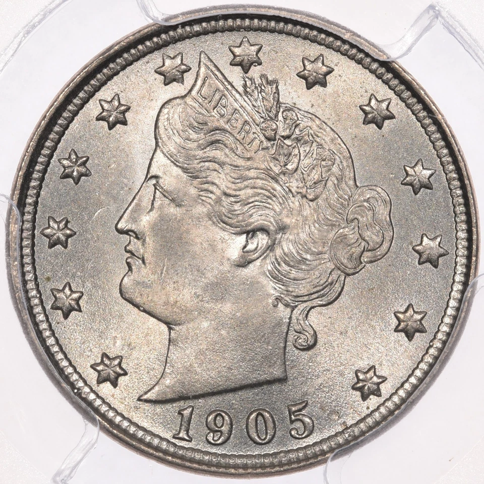 1905 5C PCGS MS65 CAC Liberty V Nickel - Image 2 of 3