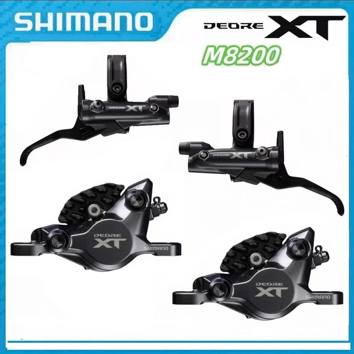 New Shimano Deore XT M8200 BL-M8200/BR-M8200 Disc Brake Set Post