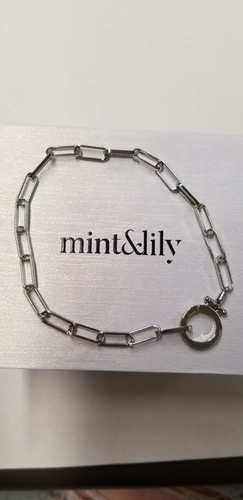 Mint & Lily Mint Paperclip Bracelet 7.5"