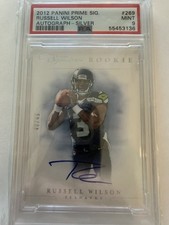 Panini Signatures Russell Wilson Rookie Auto Silver /49 #269 PSA 9 Seahawks