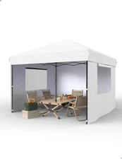 10x10 ft Canopy, Portable Pop-up Canopy with 3 Sidewalls, Waterproof UV