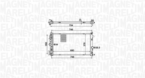 Magneti Marelli 350213152300 KüHler, MotorküHlung FüR Opel,Vauxhall-image