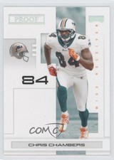 2007 Playoff NFL Playoffs Silver Proof 43/50 Chris Chambers #52 0e3