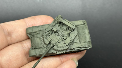 3D Printed 1/144 Slovak T72M2 Main Battle Tank Model Finished Product