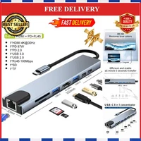 USB-C Hub Multi-Port Adapter 4K HDMI RJ45 SD TF PD USB 3.0