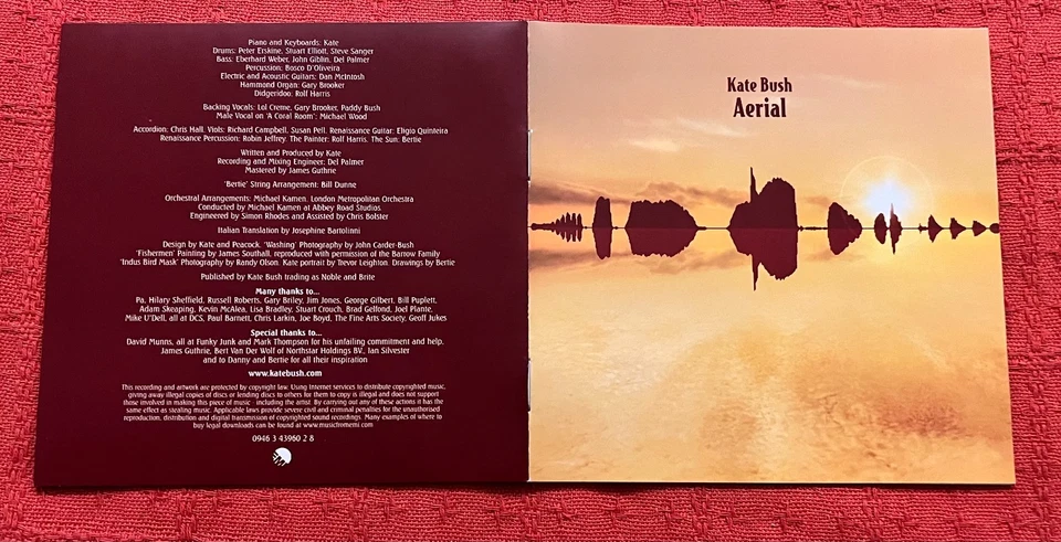 KATE BUSH - CD X 2 IN STICKERED TRI-FOLD CARD SLEEVE - AERIAL — 第 4/4 张图片