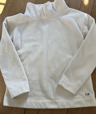 Vineyard Vines Girls White Fleece Pull Over Sweater Sweatshirt Size L 10/12