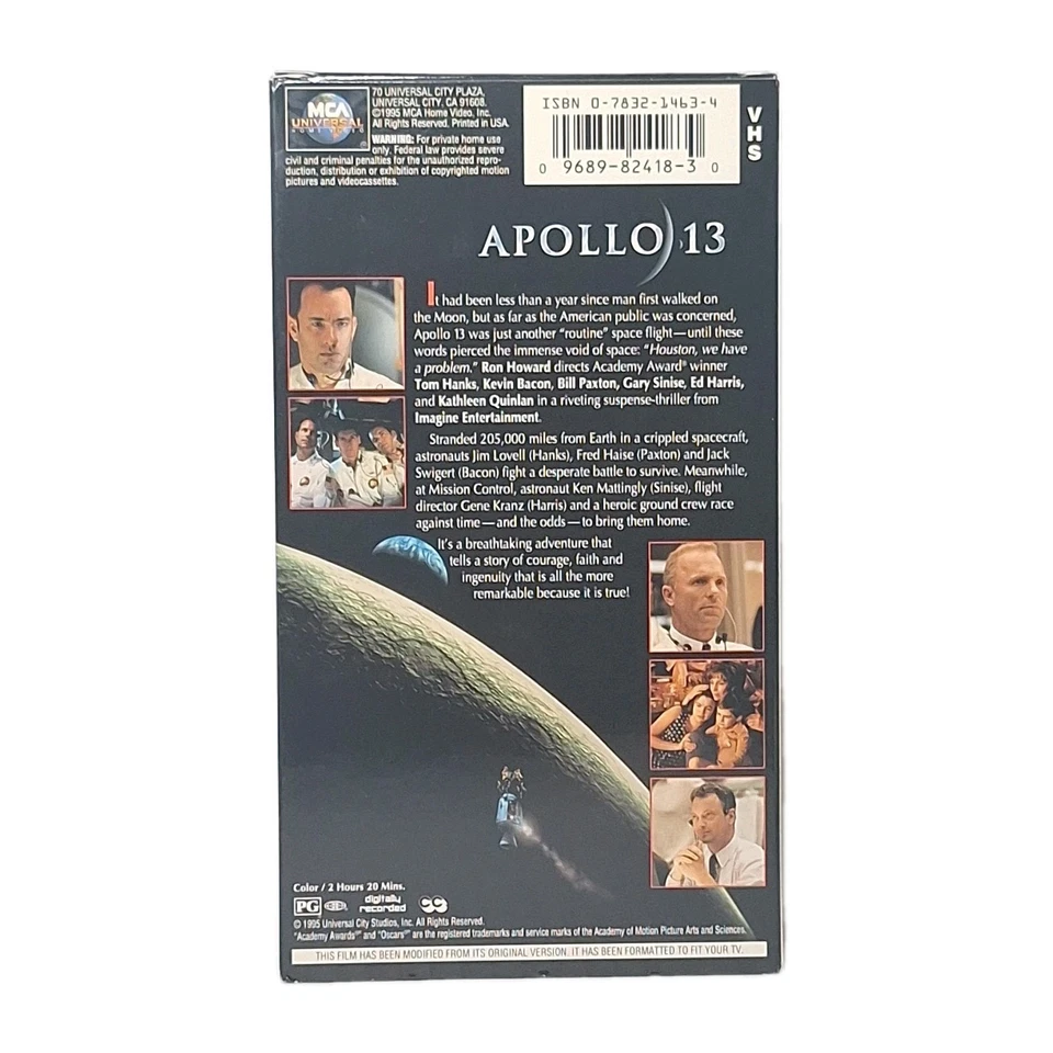 Apollo 13 (VHS, 1995) Very Clean Copy Test NM Near Mint Condition Fast Shipping  - Image 3 of 4