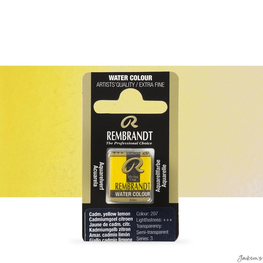 Royal Talens Rembrandt Watercolour Paint Half Pan Cadmium Yellow Lemon Colour