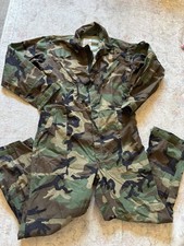 US Military Mechanics Cold Weather Coveralls Woodland Camo Type 1 Size Large