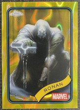 2025 Topps Chrome Marvel Yellow Lava Refractor #157 Ronan