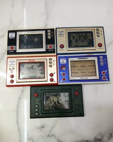 Lot Of 5 Nintendo Game Watch Wide Screen Game ( Parts Only )
