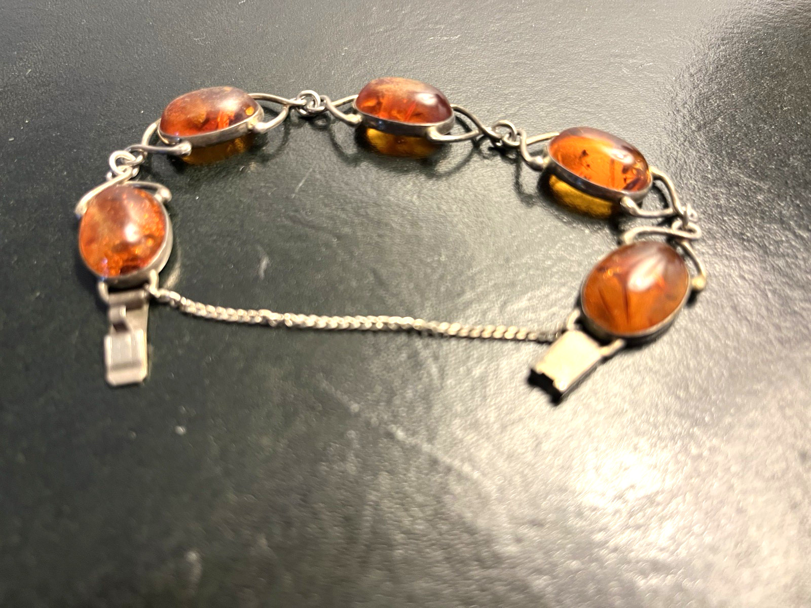 THREE SOLID SILVER VINTAGE BANGLES BRACELETS ONE … - image 9