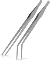 Aquarium Pinzette , 2 StüCke 38Cm Edelstahl Gerade Pinzette Und Gebogene Spitze