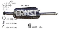 EndschalldäMpfer NachschalldäMpfer Ernst 042116 FüR Opel Zafira T98 16V F75