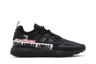 Size 7 - Adidas ZX 2K Boost Bold Logo Graphic - Black for sale