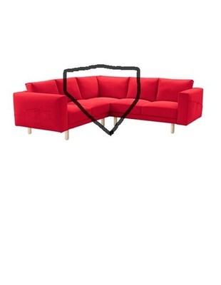 IKEA NORSBORG Eckteil Abdeckung - Finnsta rot 903.041.39