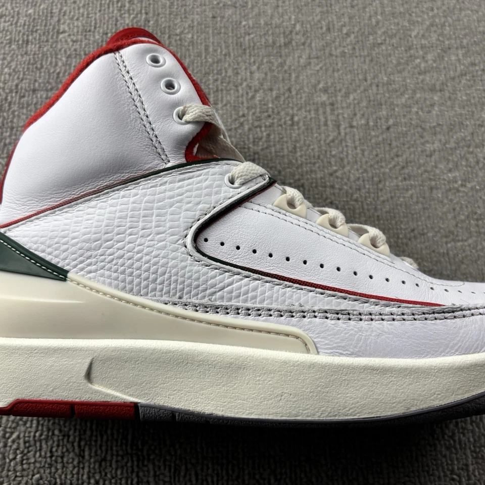 Nike Air Jordan 2 Retro (GS) Origins White Shoes Size 6.5 Youth Womens Size 8 - Image 3 of 4