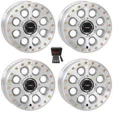 System 3 SB-7 Beadlock 15x10 Wide Wheels Machined Polaris Ranger XP 9/1K (4)