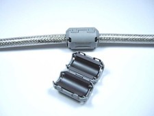 Klappferrit Ferrit für Kabel 10-13mm grau Netzfilter EMI RF Filter clamp grey