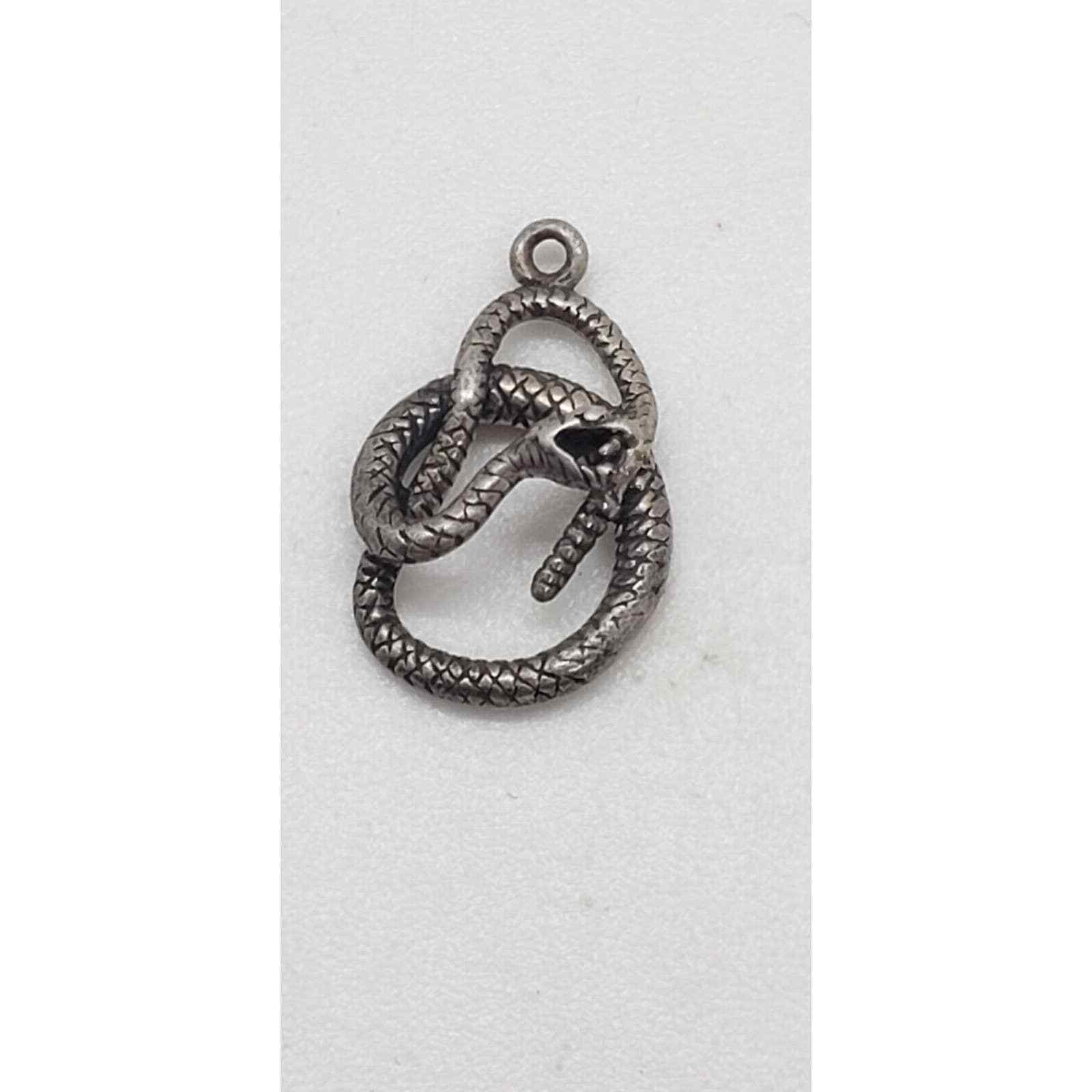 Coiled Snake Pendant Solid 925 Sterling Silver Se… - image 6