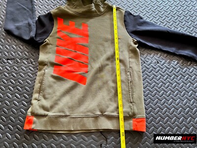 olive green and orange nike hoodie