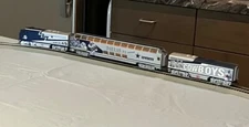 Certified authentic Hawthorne Village Dallas Cowboys train set with display case